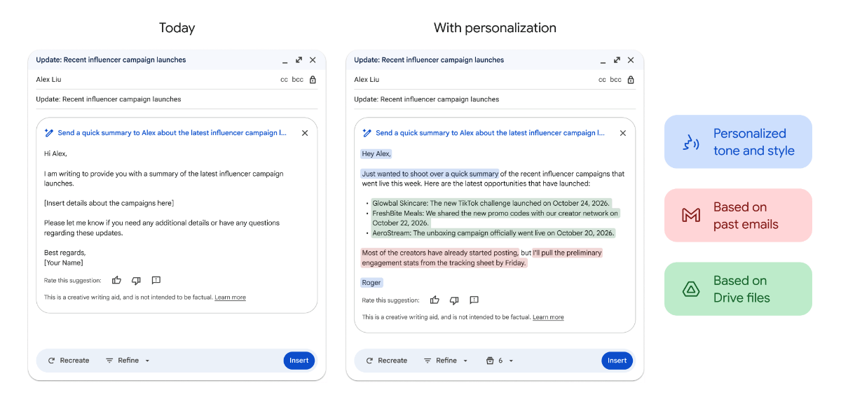 Improvements To Help Me Write in Gmail